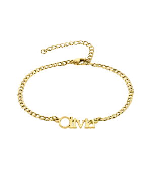 Curb Name Bracelet 18ct Gold Vermeil