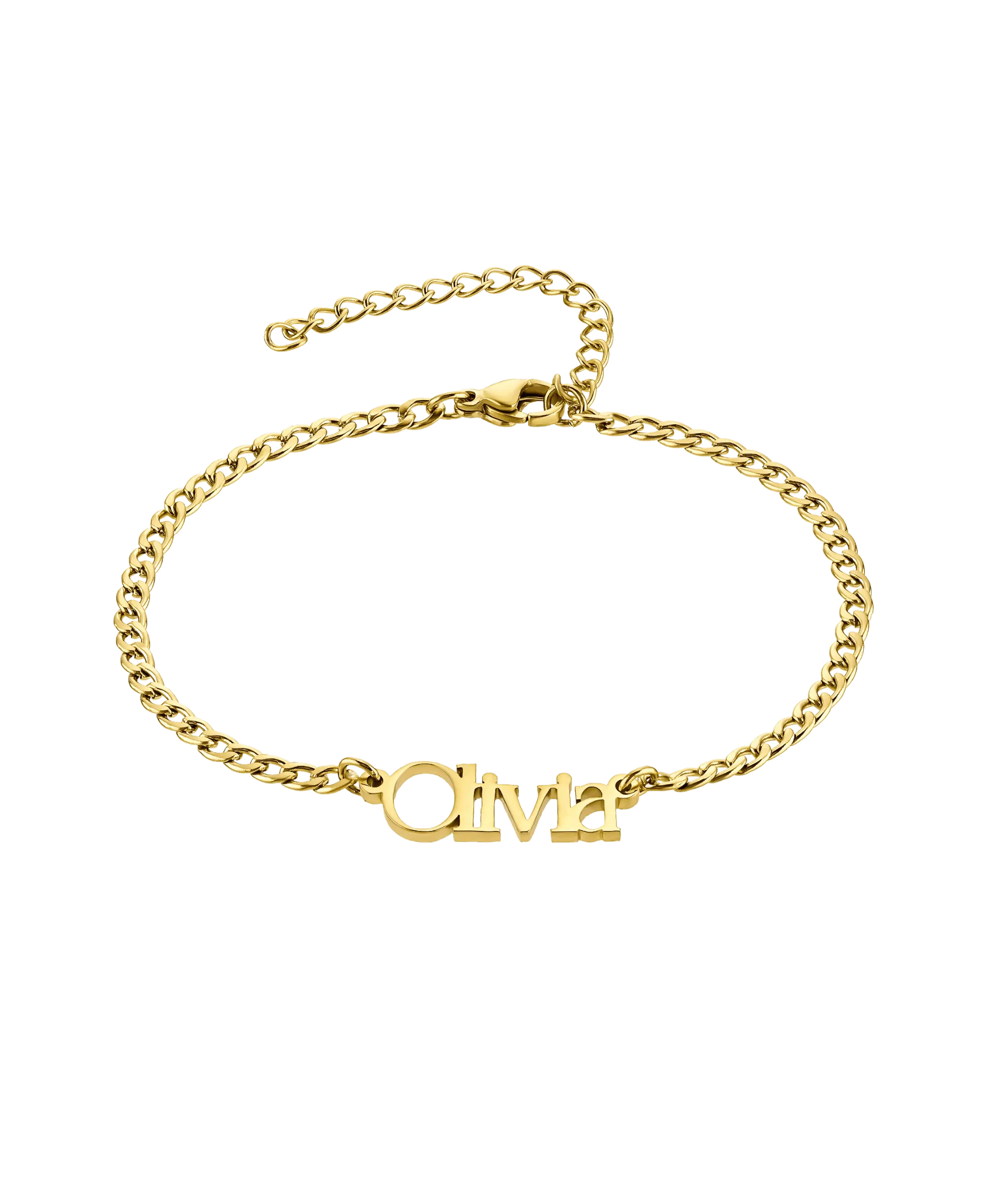 Curb Name Bracelet 18ct Gold Vermeil