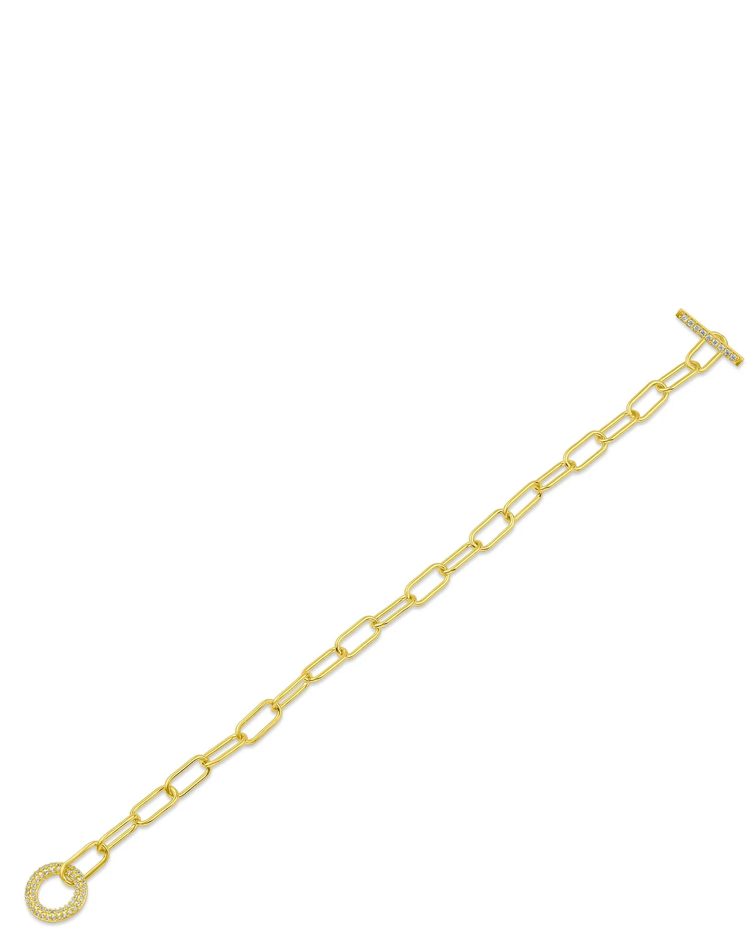 CZ Toggle Chain Bracelet