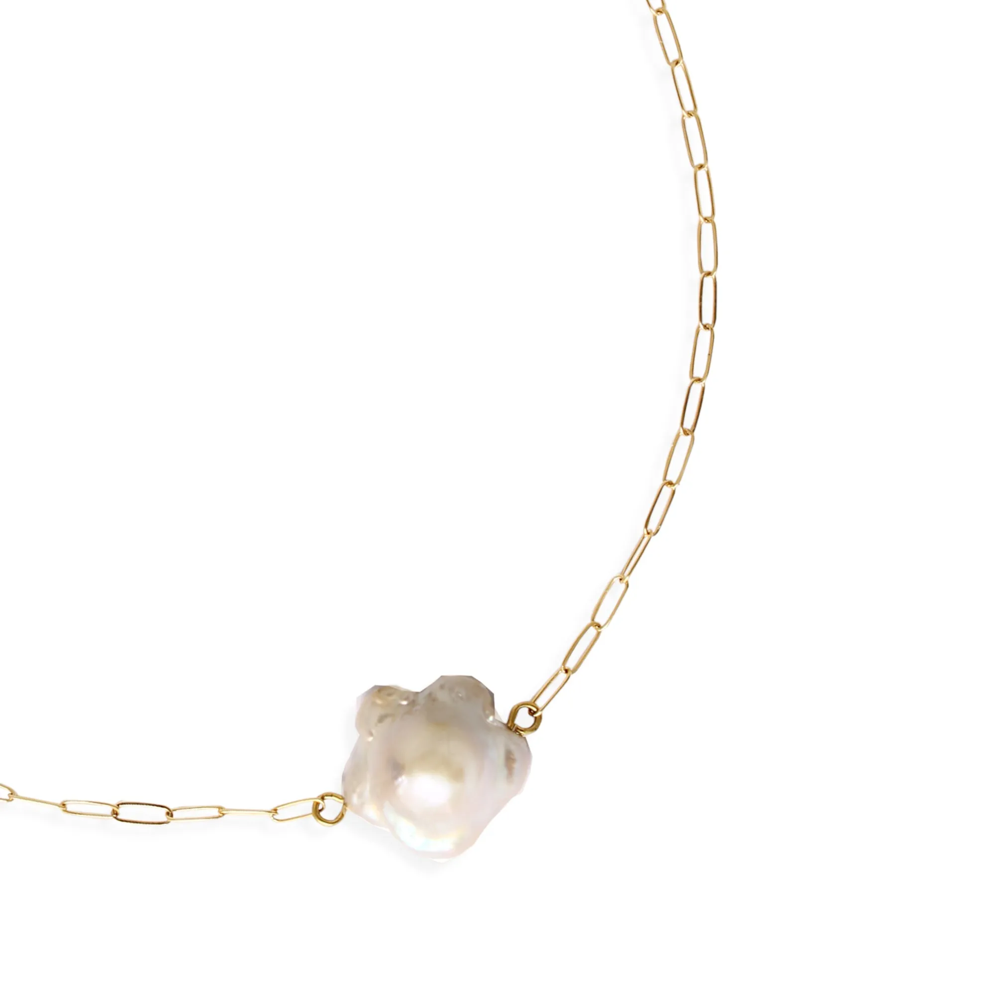 DAISY Necklace - Pearl and Gold