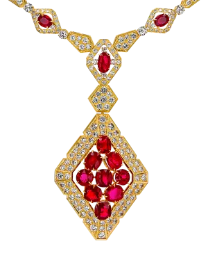 David Webb Ruby Pendant Necklace, 31.50 Carats