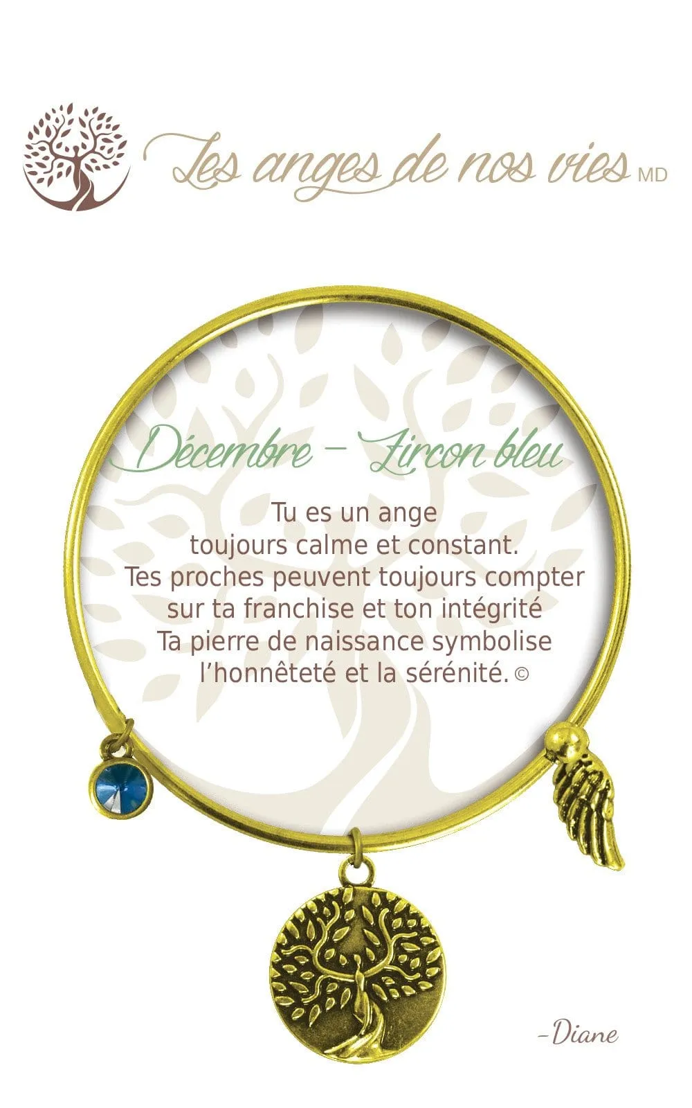 Décembre - Fircon bleu: Birthstone Bracelet