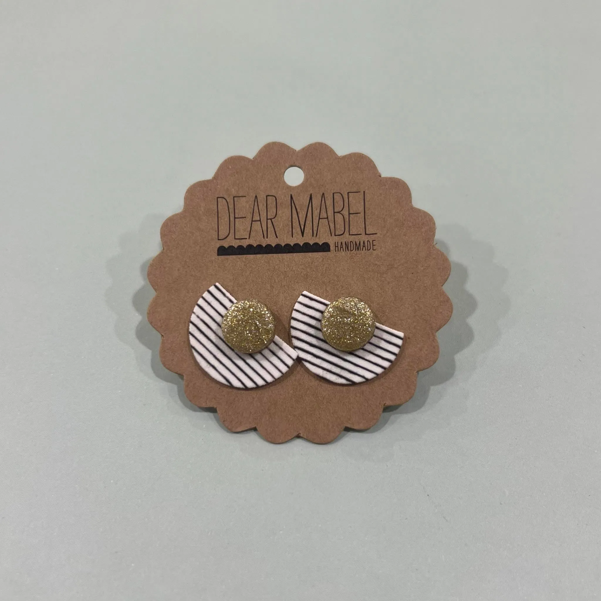 Dear Mabel Handmade - Black Stripe Earrings*