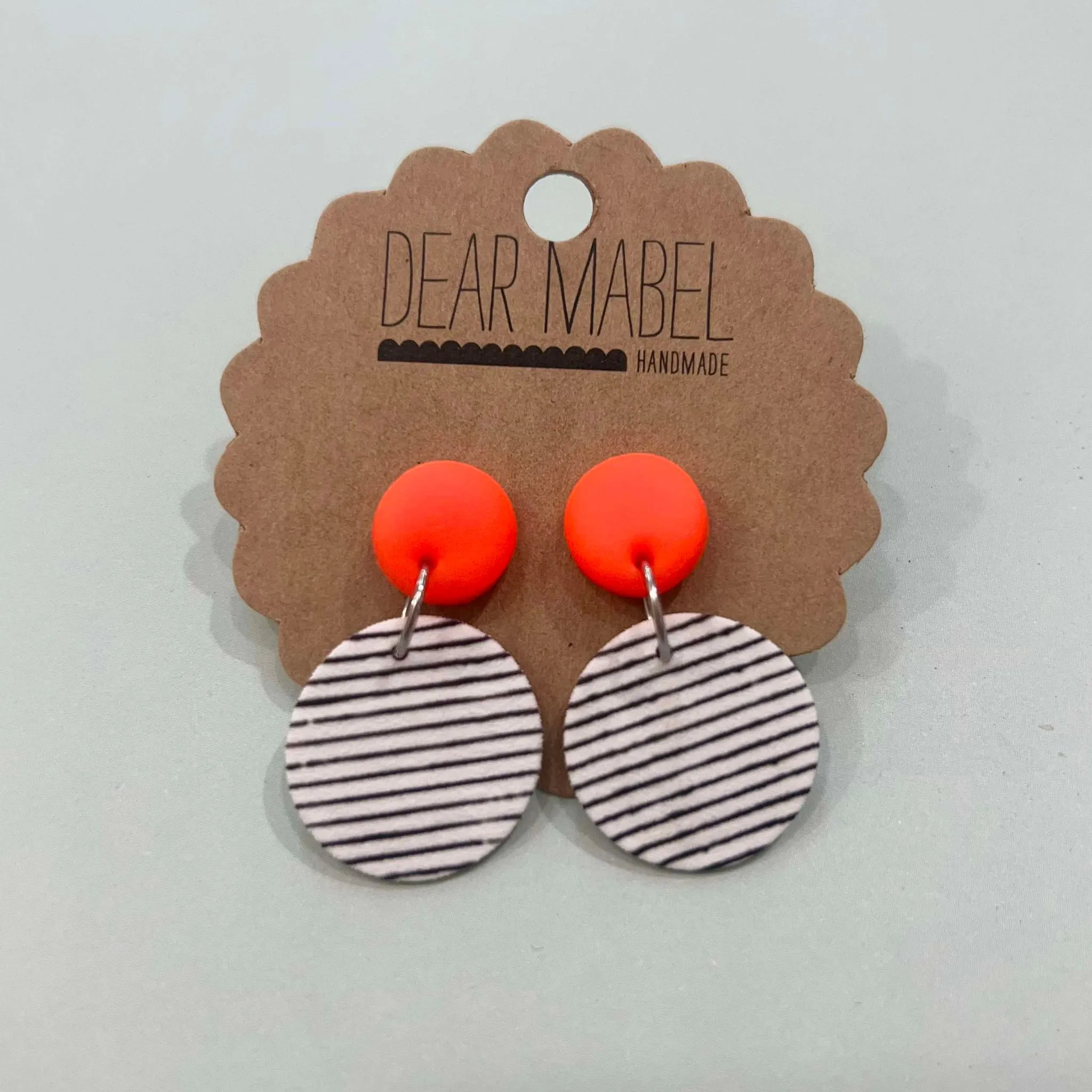 Dear Mabel Handmade - Black Stripe Earrings*