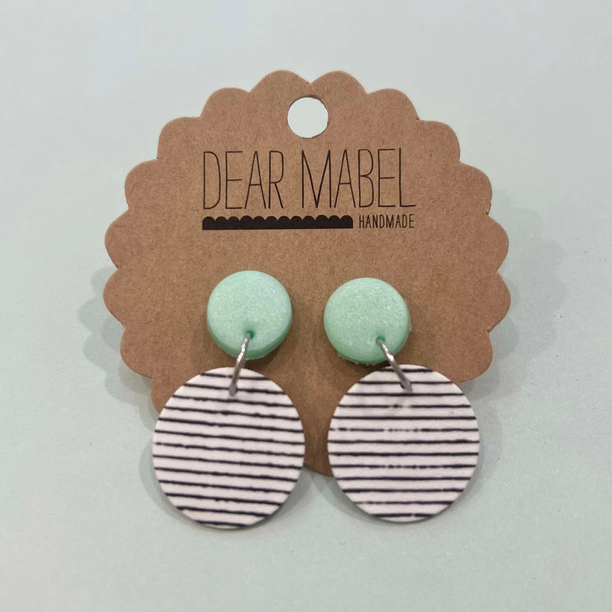 Dear Mabel Handmade - Black Stripe Earrings*