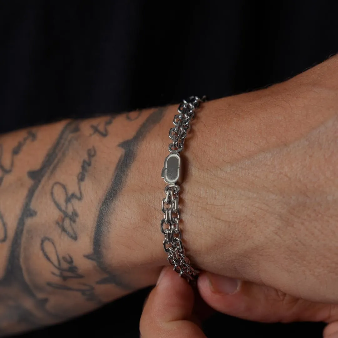 Double Belcher Bracelet (Silver)