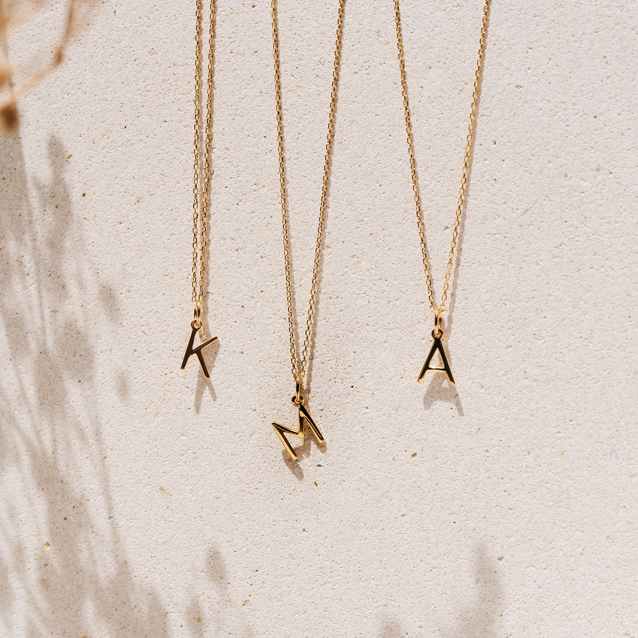 E Necklace / Gold Initial Necklace