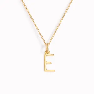 E Necklace / Gold Initial Necklace