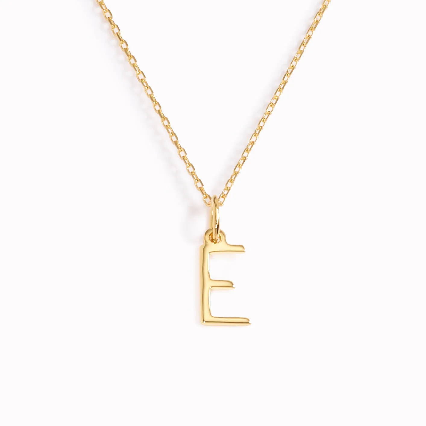 E Necklace / Gold Initial Necklace