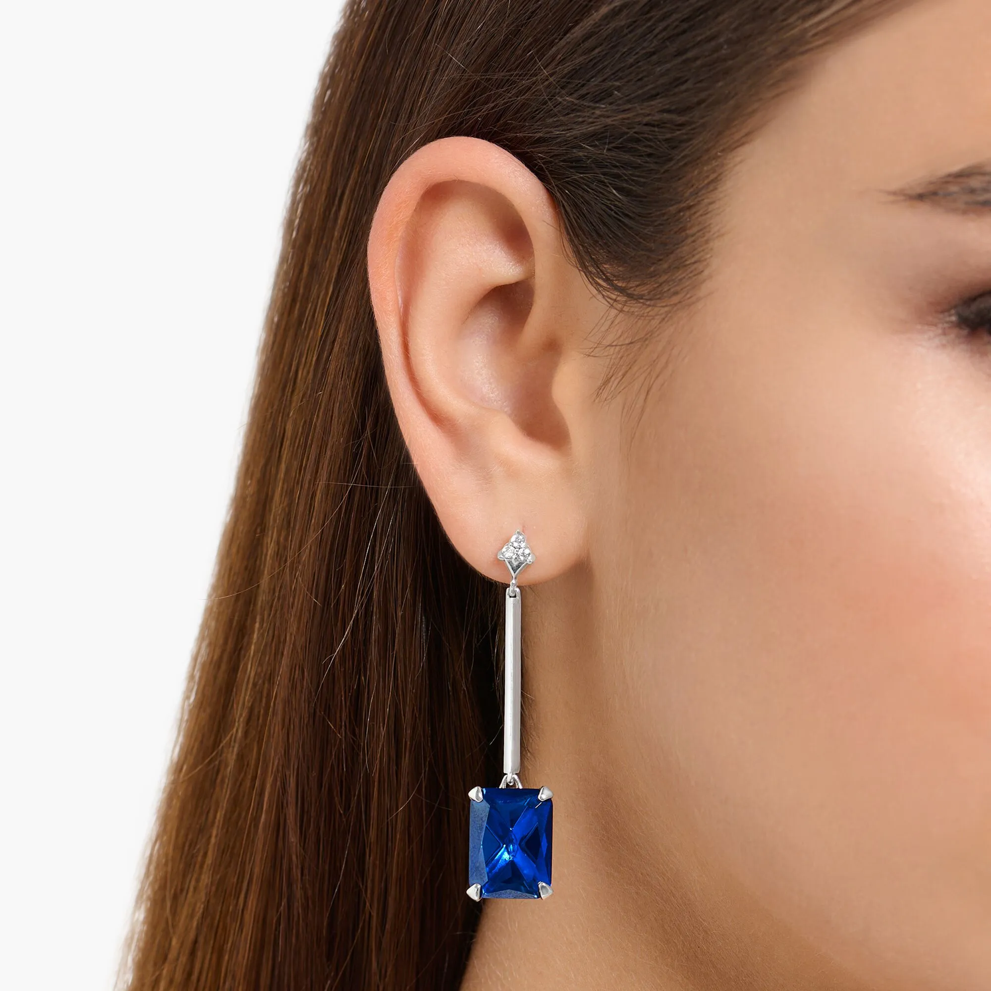 Earrings blue stone