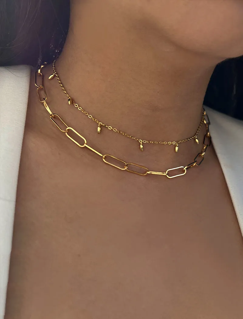 ESSENTIAL Large 15mm Paperclip Chain Necklace | 18K Gold Over Sterling Silver