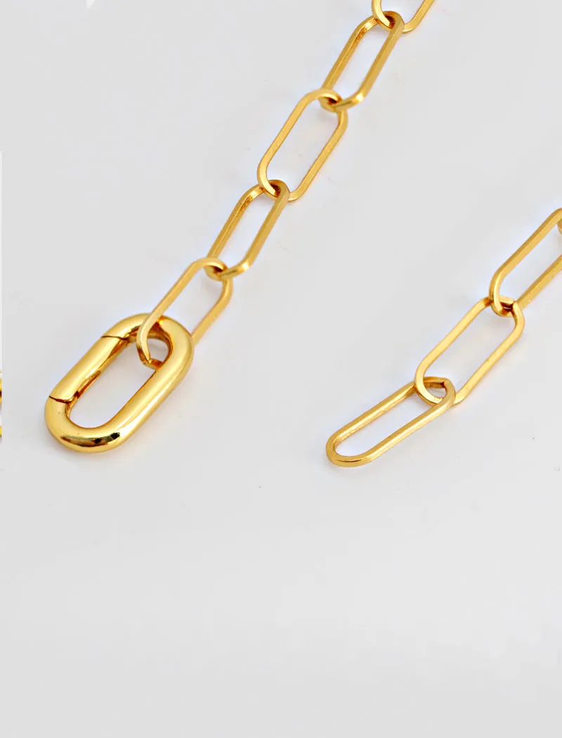 ESSENTIAL Large 15mm Paperclip Chain Necklace | 18K Gold Over Sterling Silver