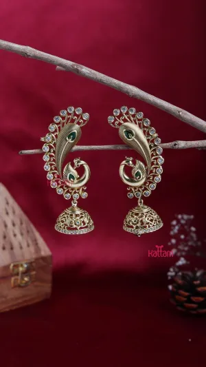 Feather Peacock Jhumka