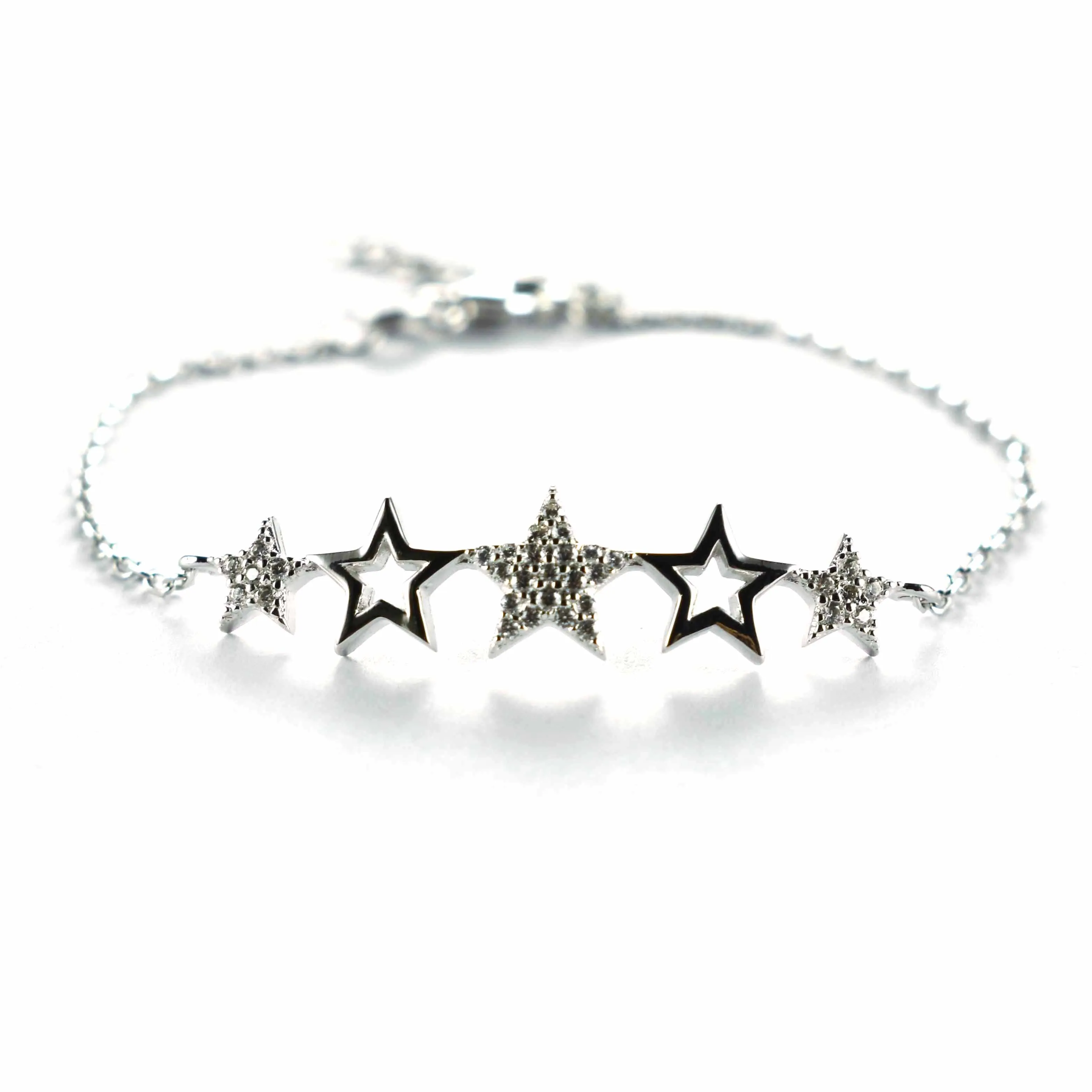 Five star silver bracelet