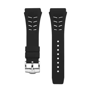 Fluoro Rubber Watch Strap | Black 22.5cm