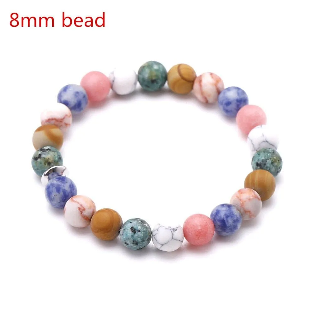 Galaxy Natural Stone Bracelet - Vibrant Earthy Colors & Comfortable Fit