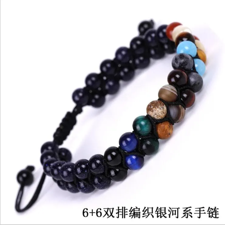 Galaxy Natural Stone Bracelet - Vibrant Earthy Colors & Comfortable Fit