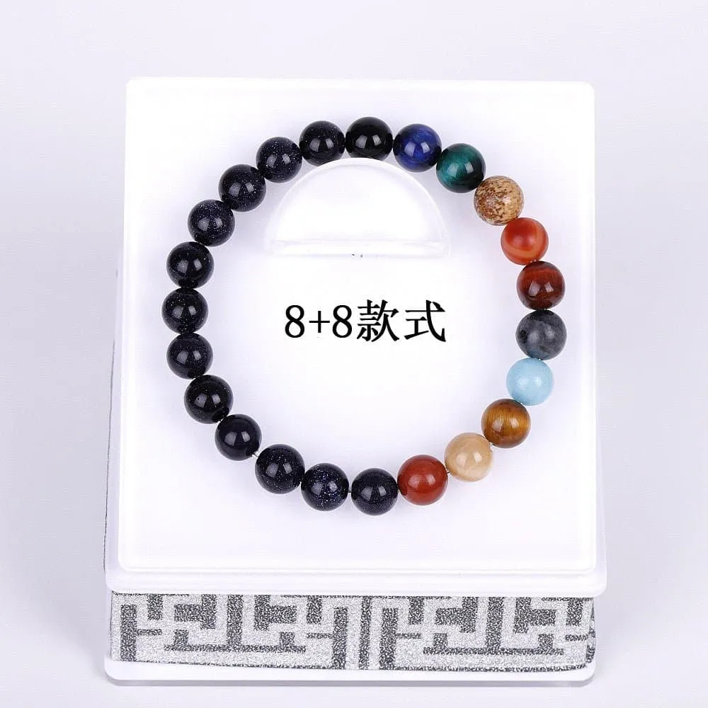 Galaxy Natural Stone Bracelet - Vibrant Earthy Colors & Comfortable Fit