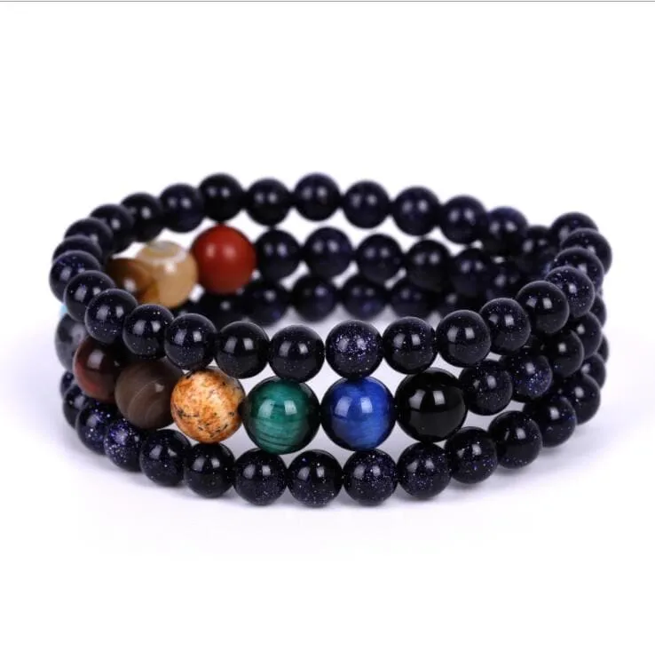 Galaxy Natural Stone Bracelet - Vibrant Earthy Colors & Comfortable Fit