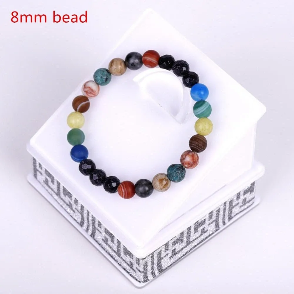 Galaxy Natural Stone Bracelet - Vibrant Earthy Colors & Comfortable Fit