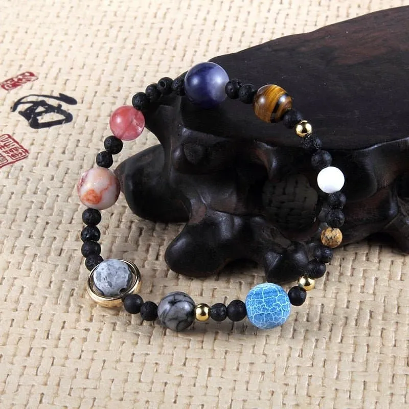 Galaxy Natural Stone Bracelet - Vibrant Earthy Colors & Comfortable Fit