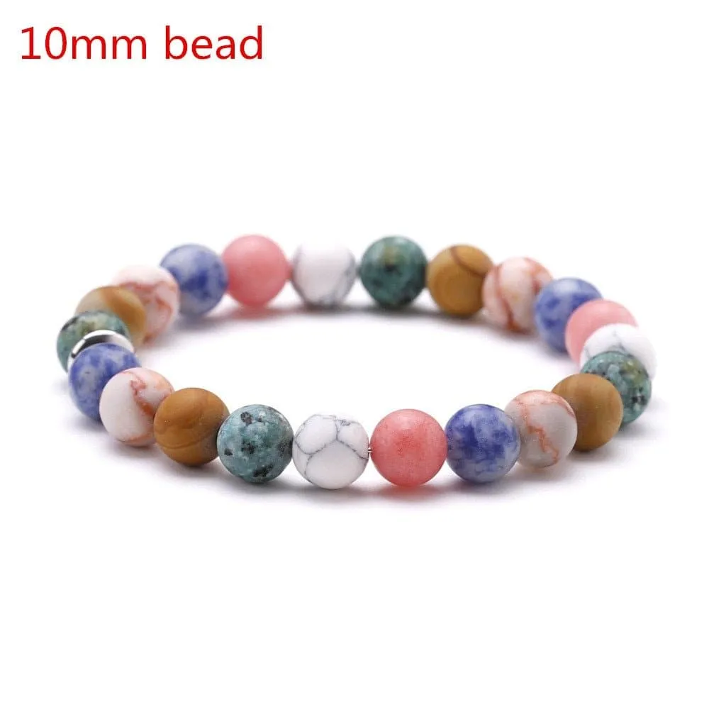 Galaxy Natural Stone Bracelet - Vibrant Earthy Colors & Comfortable Fit