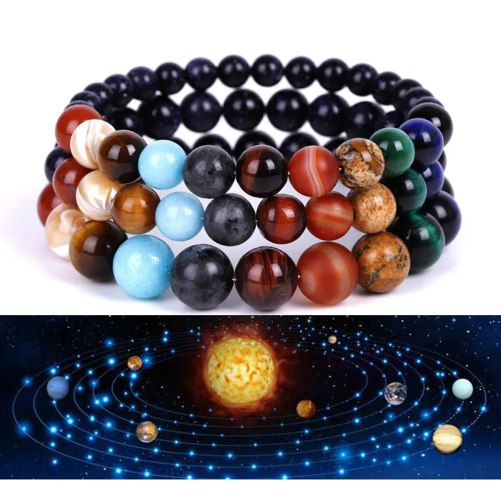 Galaxy Natural Stone Bracelet - Vibrant Earthy Colors & Comfortable Fit