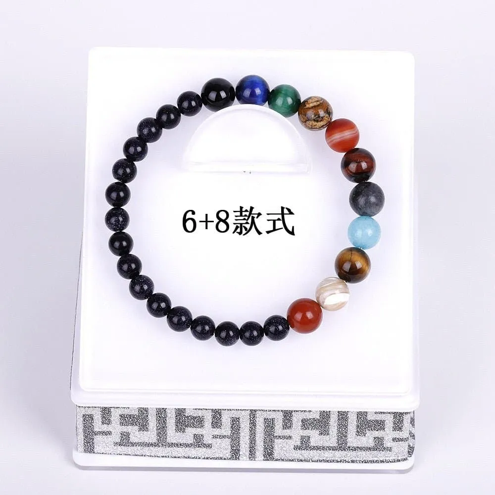 Galaxy Natural Stone Bracelet - Vibrant Earthy Colors & Comfortable Fit