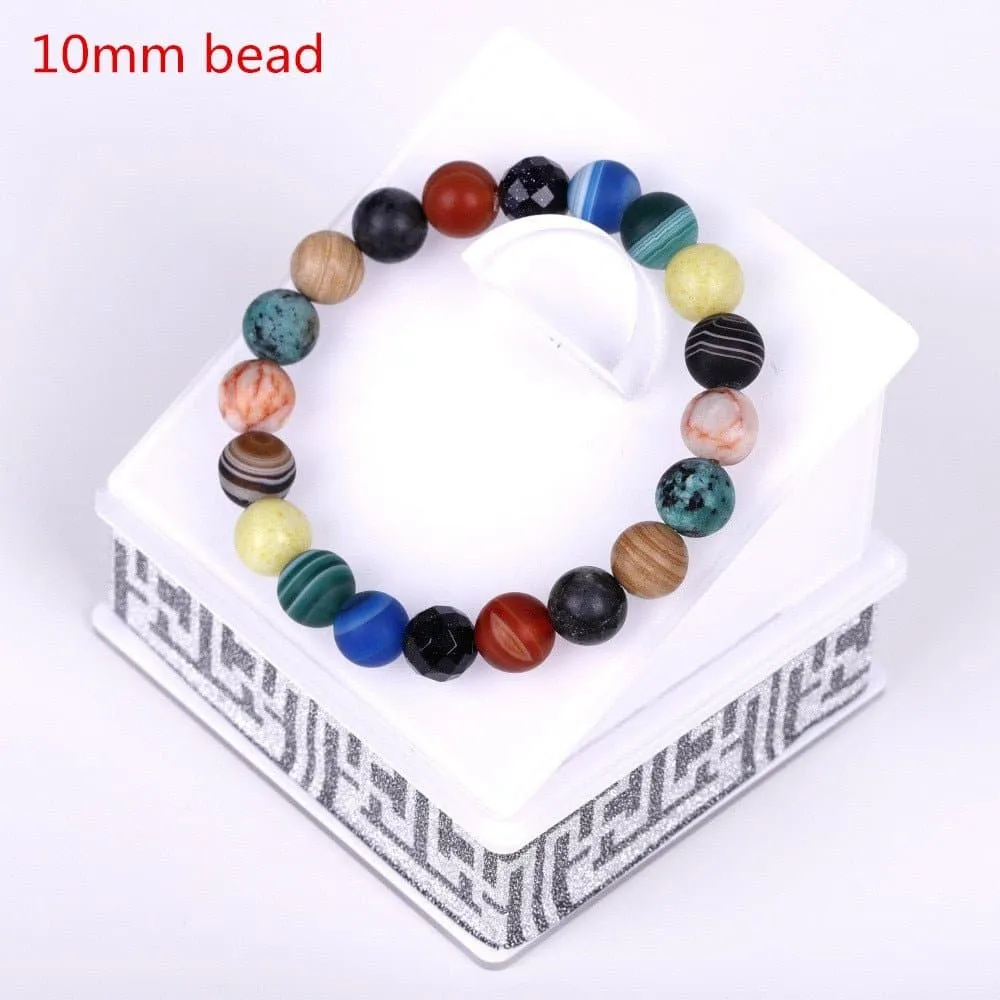 Galaxy Natural Stone Bracelet - Vibrant Earthy Colors & Comfortable Fit