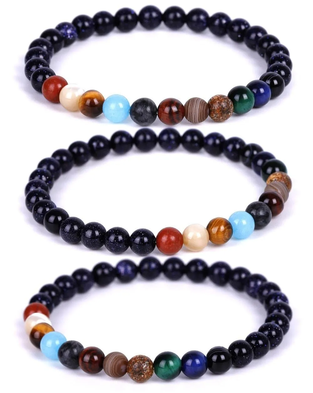 Galaxy Natural Stone Bracelet - Vibrant Earthy Colors & Comfortable Fit