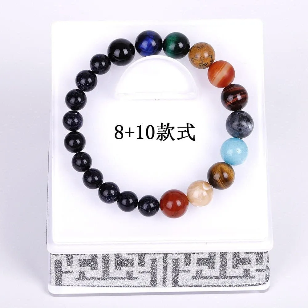 Galaxy Natural Stone Bracelet - Vibrant Earthy Colors & Comfortable Fit