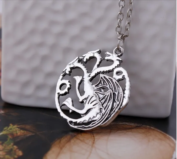 Game Of Thrones Targaryen Dragon Badge Necklace