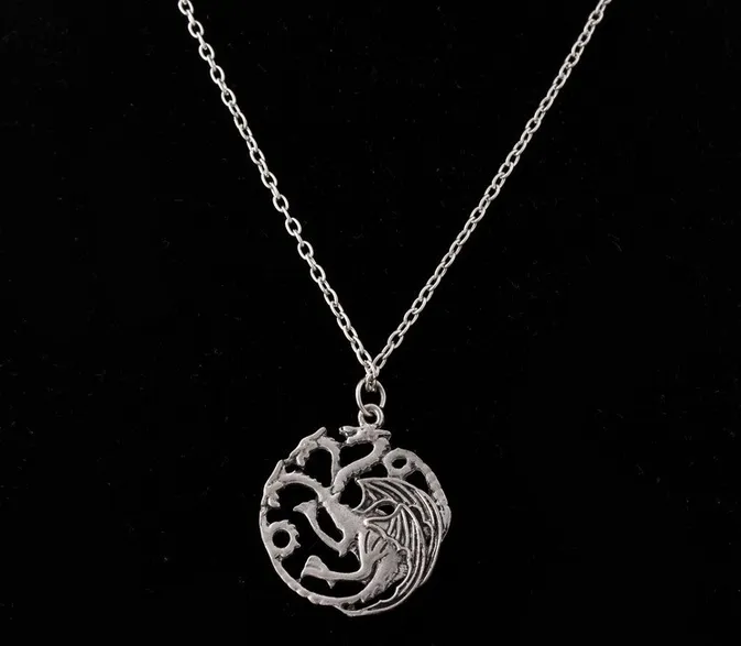 Game Of Thrones Targaryen Dragon Badge Necklace