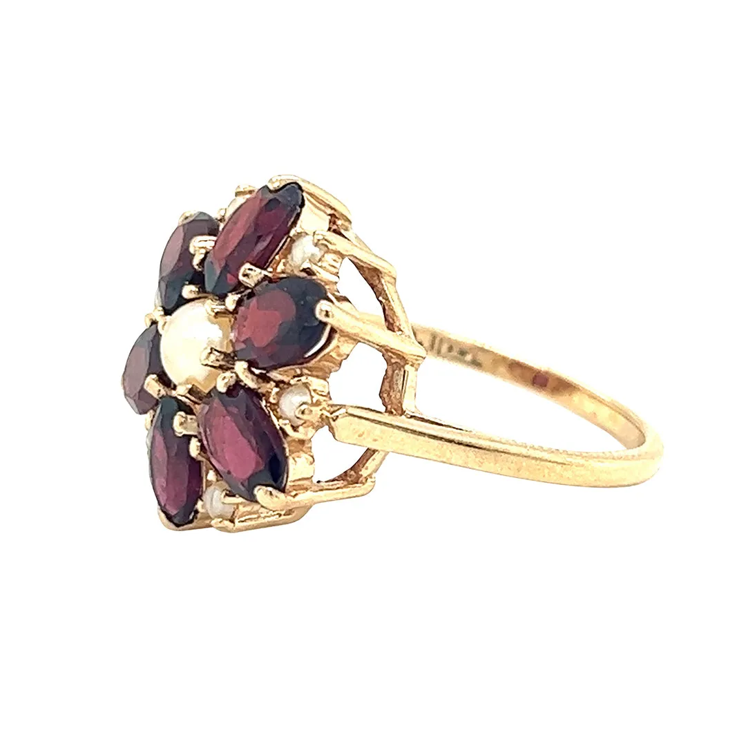 Garnet & Pearl Ring