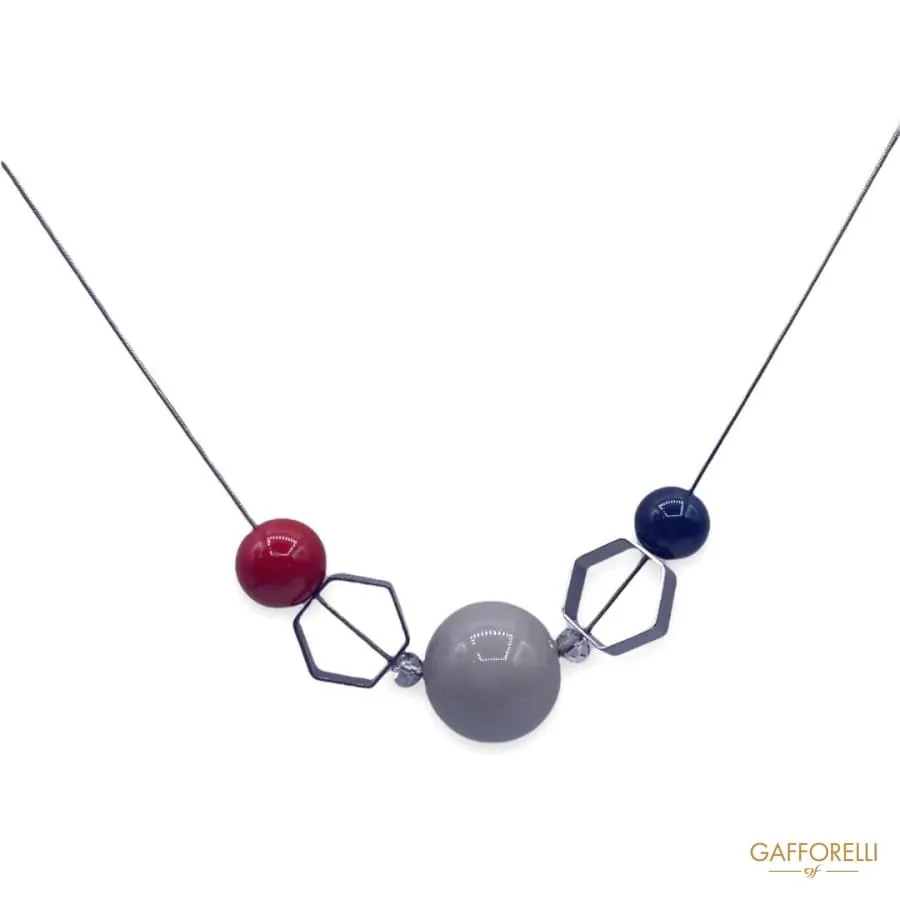 Geometric Necklace with Metal Wire (100pz) C292 - Gafforelli Srl