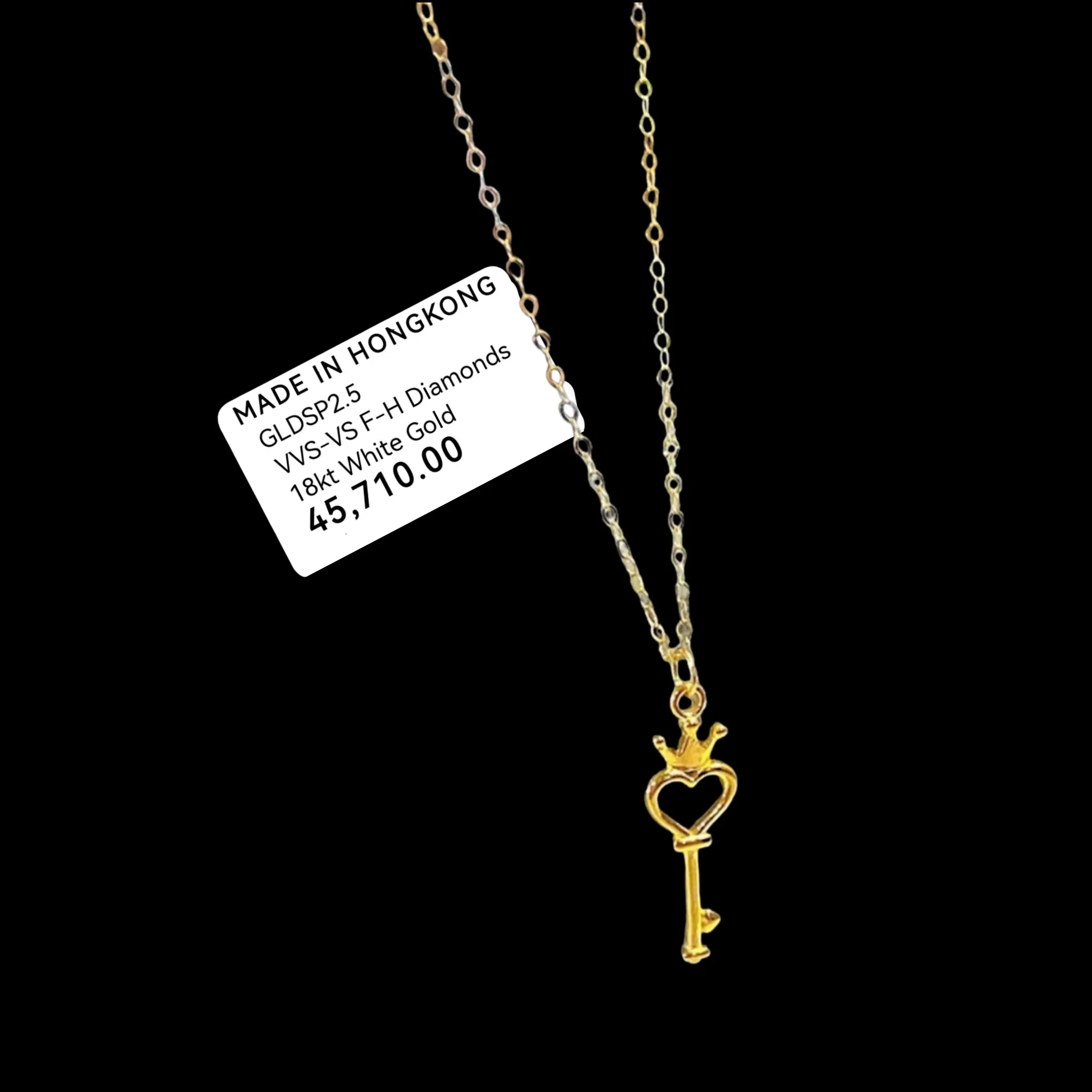 #GOLD2024 | 18K Classic Golden Key Necklace Chain 18”