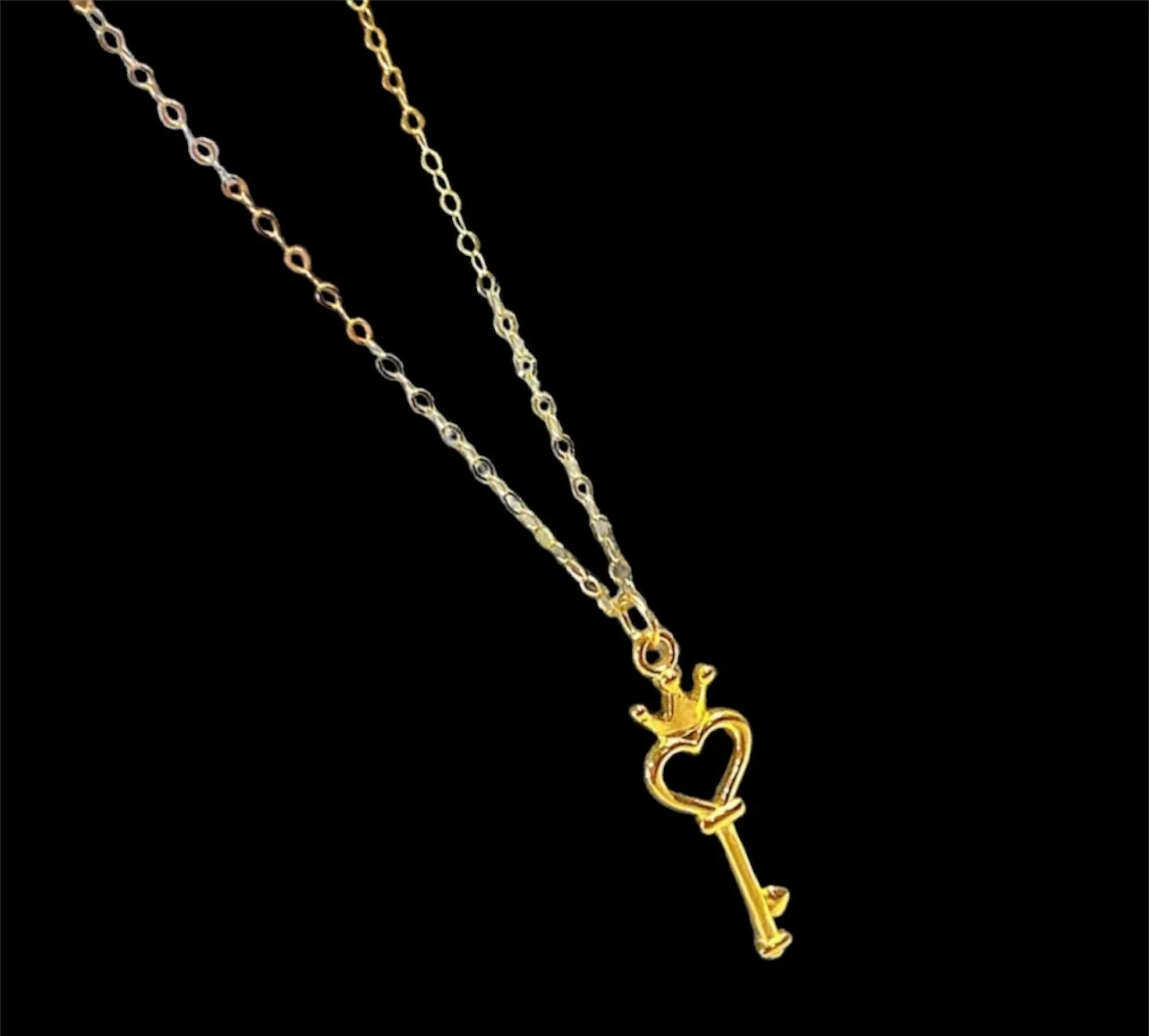 #GOLD2024 | 18K Classic Golden Key Necklace Chain 18”