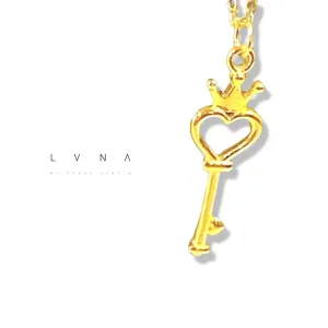 #GOLD2024 | 18K Classic Golden Key Necklace Chain 18”