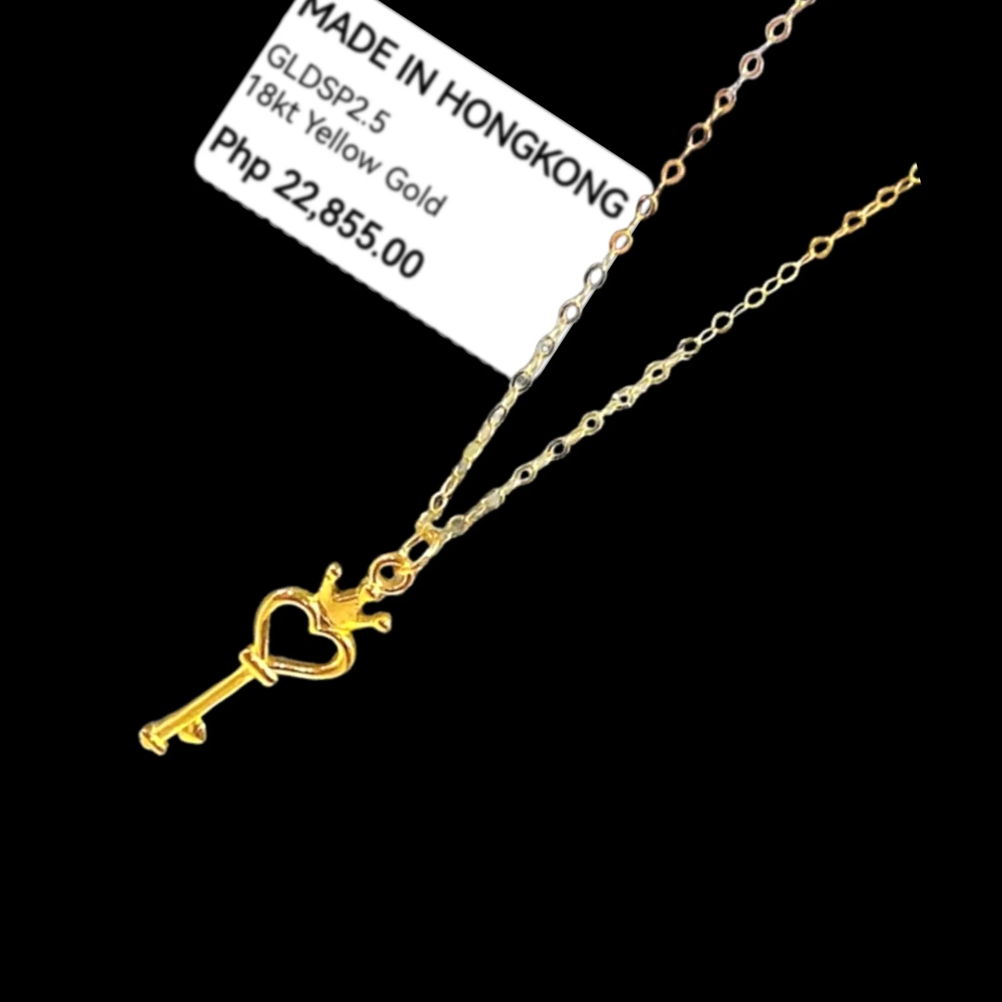 #GOLD2024 | 18K Classic Golden Key Necklace Chain 18”