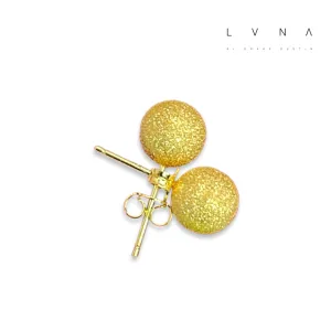 #GOLD2024 | 18K Golden Big Ball Shiny Stud Earrings