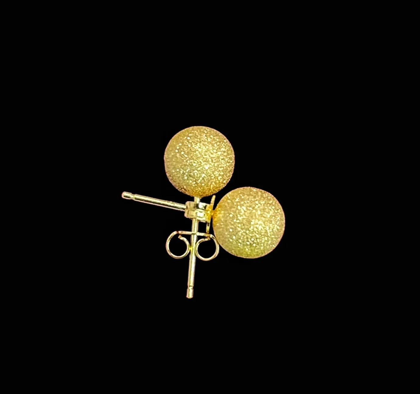 #GOLD2024 | 18K Golden Big Ball Shiny Stud Earrings