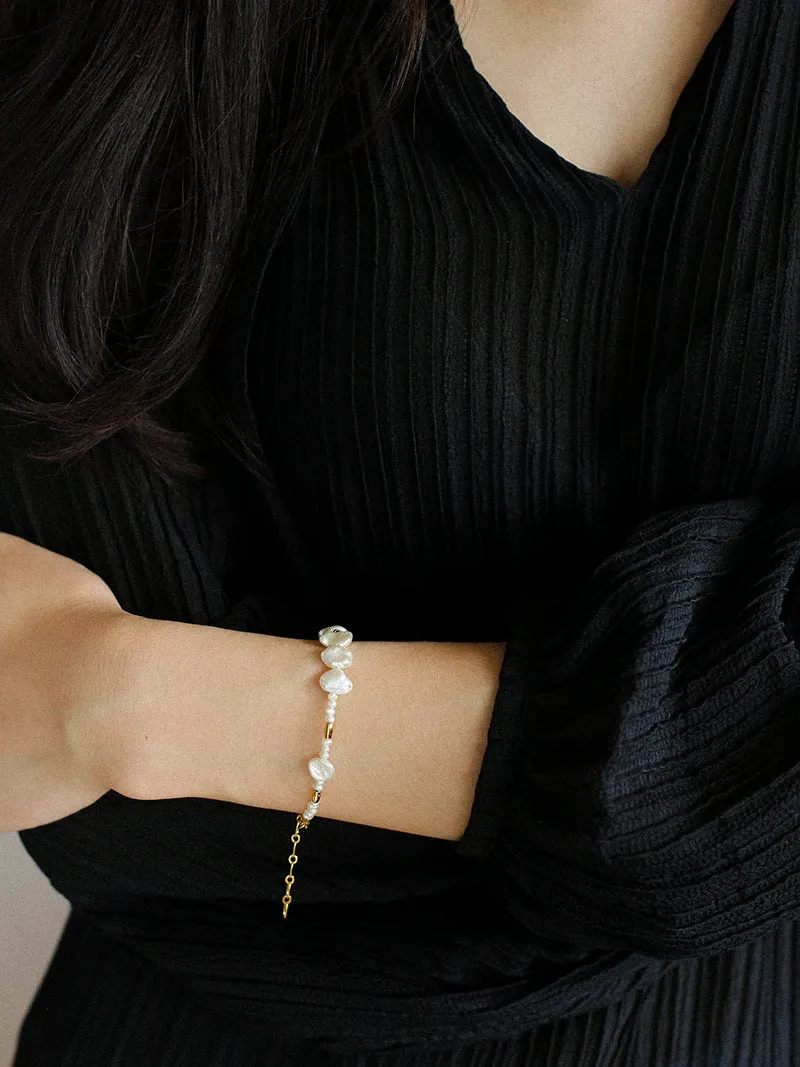 Golden Fusion Baroque Pearl Bracelet