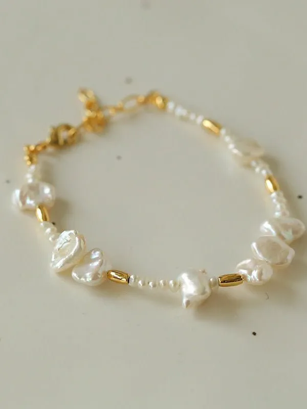 Golden Fusion Baroque Pearl Bracelet