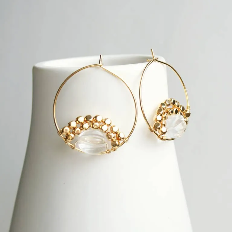 Golden Glass Arch Earrings