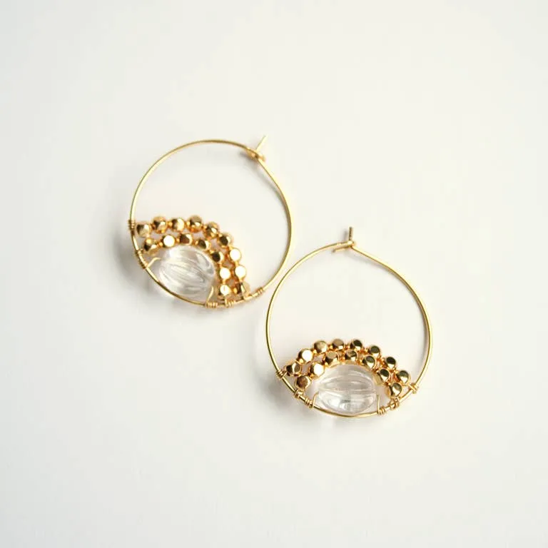 Golden Glass Arch Earrings