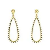 Goldtone Open Teardrop Post Earrings