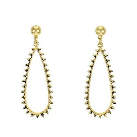 Goldtone Open Teardrop Post Earrings