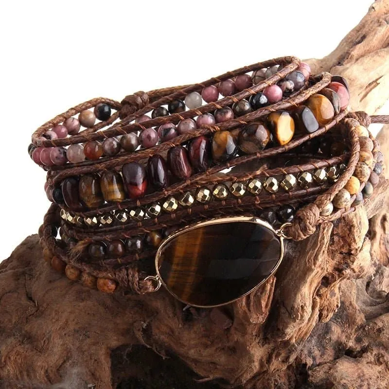 Handmade Natural Stone Bracelets - Semi-Precious Stone Wrap Bracelets