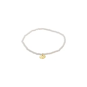 INDIE bracelet white, gold-plated