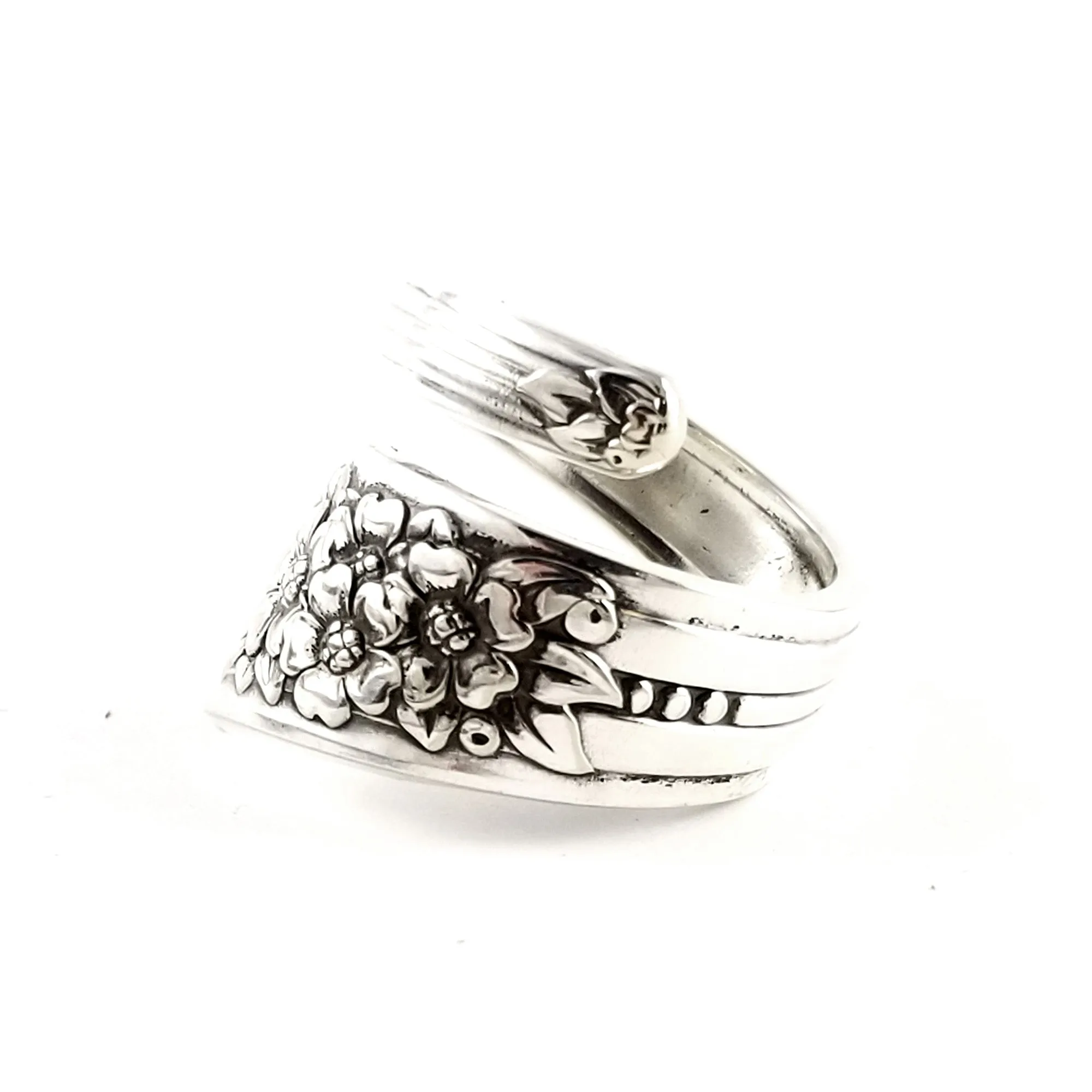 Vintage International Silver Belle Wrap-Around Spoon Ring